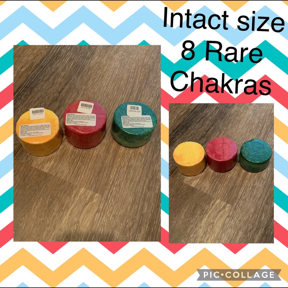 Fragrant Jewels Size 8 Rare Intact Chakra Trio Bath Bombs